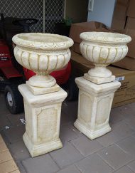 Small Urn and Square Pedestal